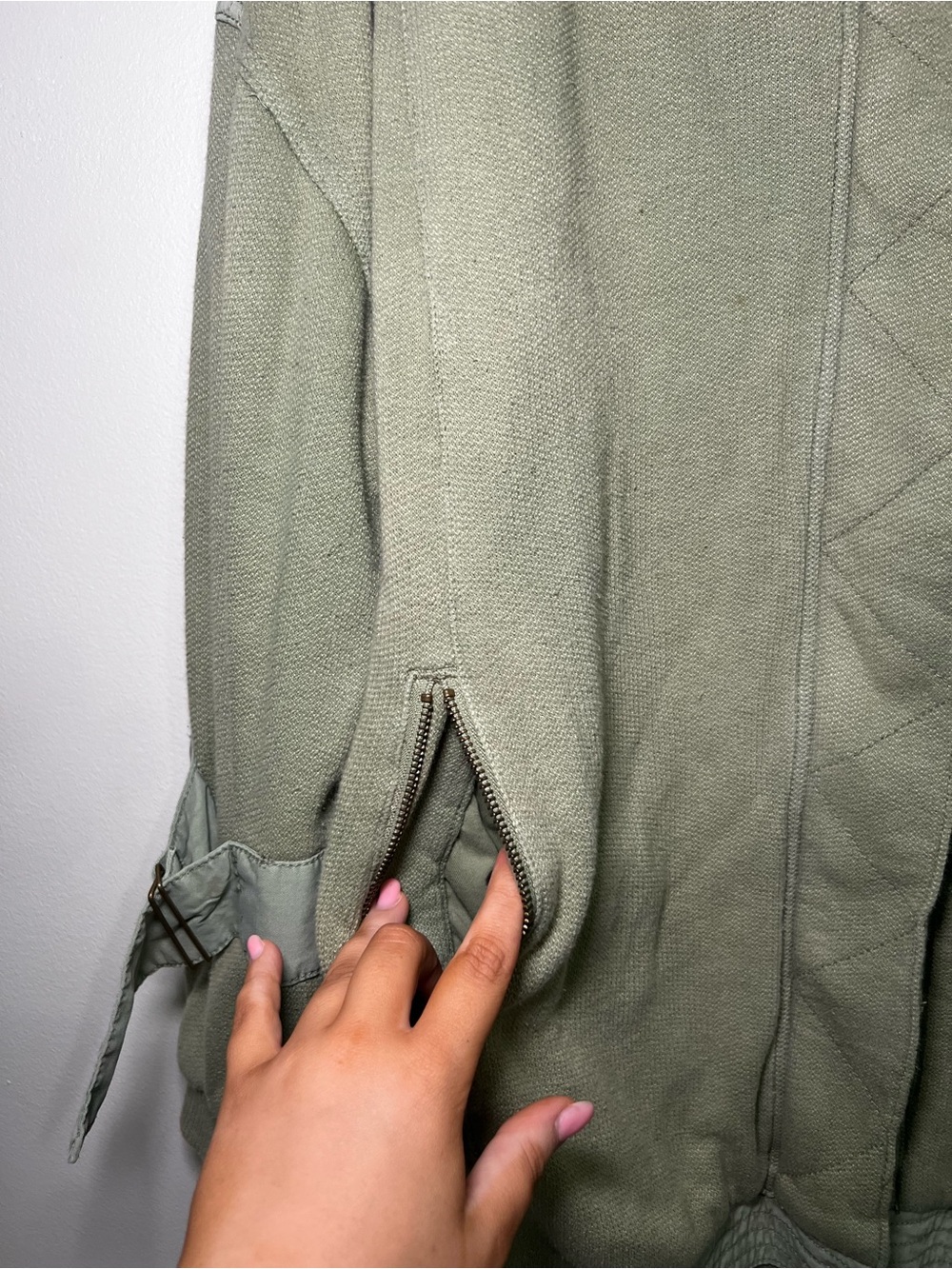 Free People Olive/Sage Green Jacket - Picture 4 of 6